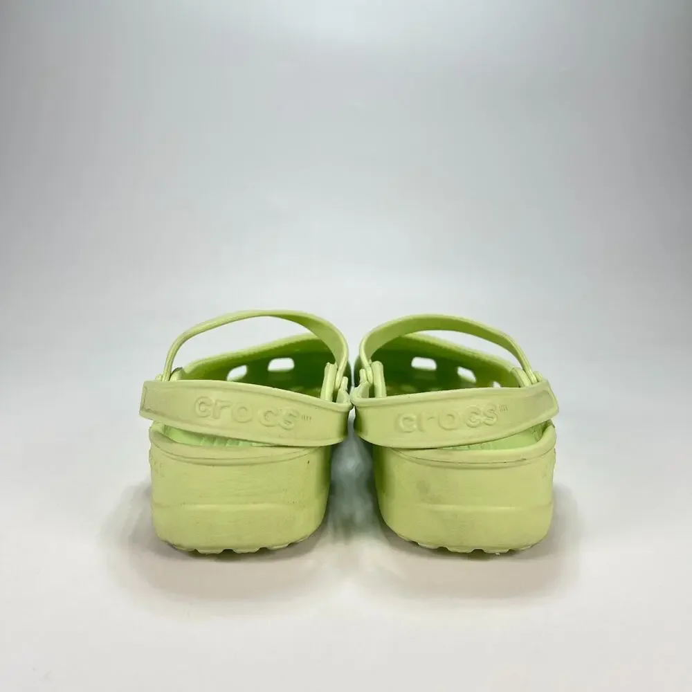 Crocs Mary Jane Clogs Green Lightweight Comfort Slip On Casual Shoes Womens Sz 8